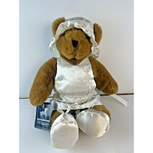 Carousel by Guy Bridal Bride Bear w/Tags 1980s Wedding 12"